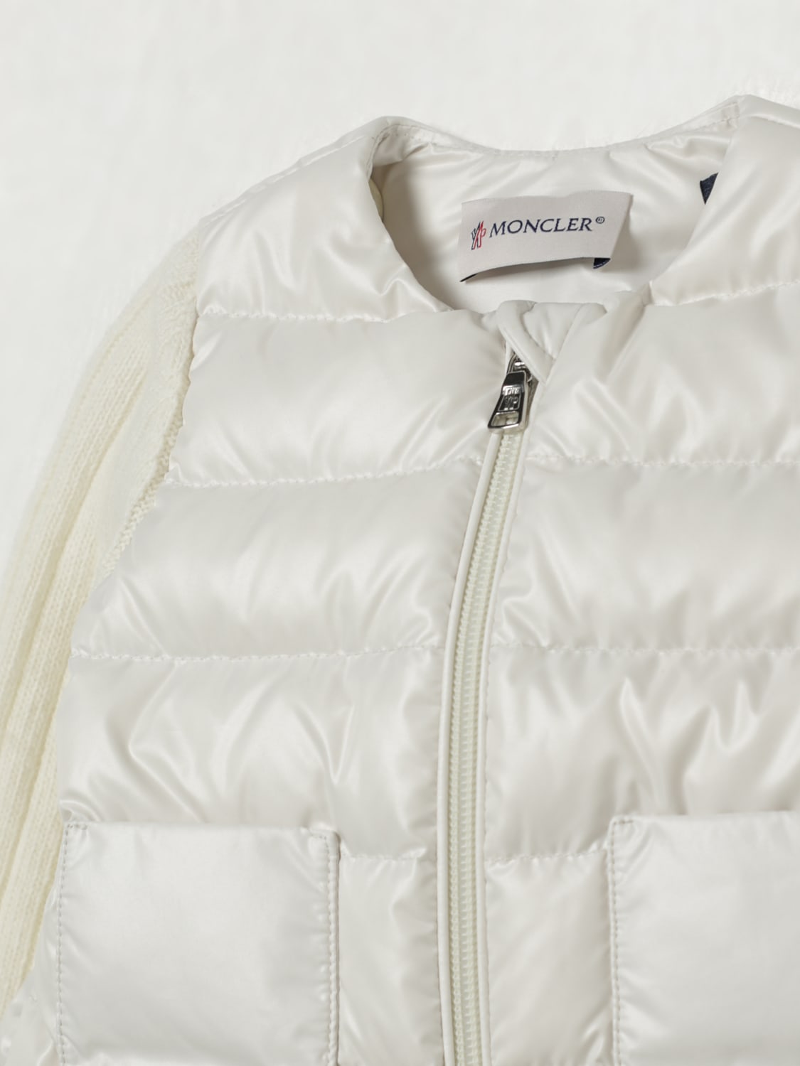 MONCLER JACKET: Jacket kids Moncler, Beige - Img 3