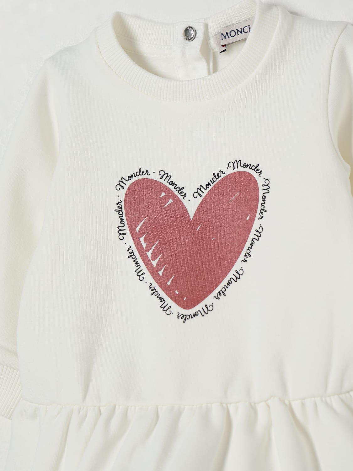 MONCLER ROMPER: Romper kids Moncler, Yellow Cream - Img 3