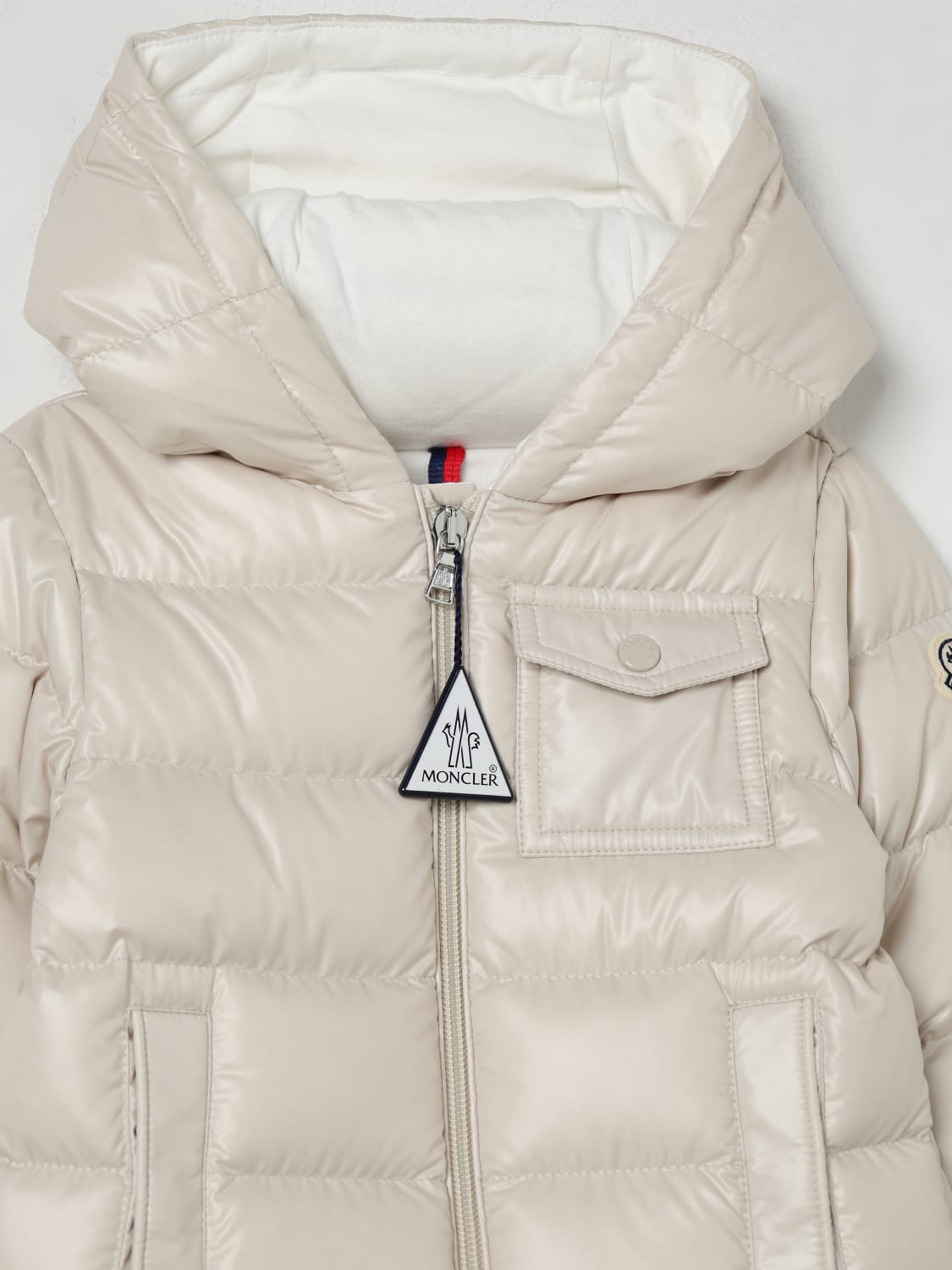 MONCLER JACKET: Jacket kids Moncler, Beige - Img 3