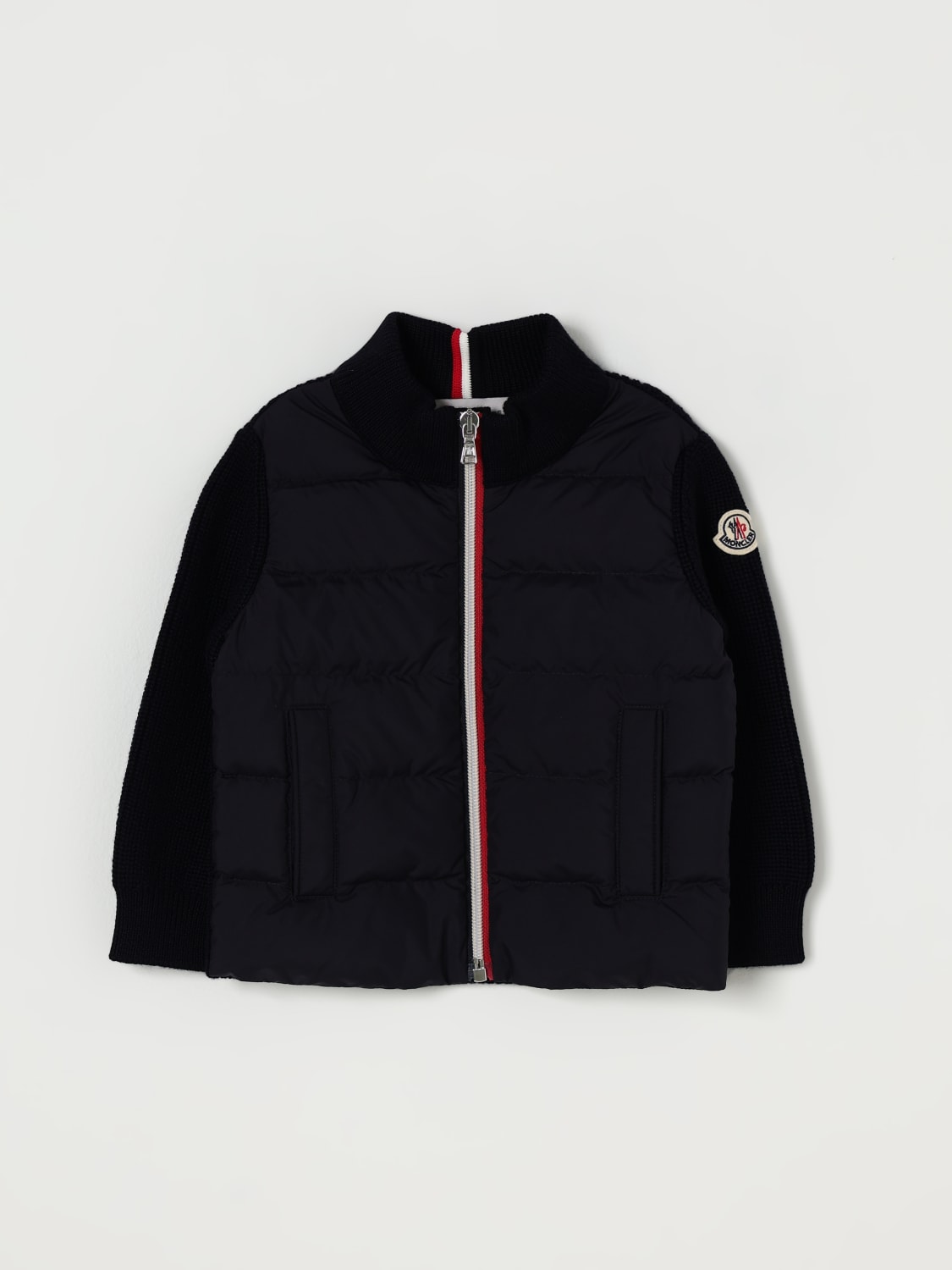 MONCLER SWEATER: Jacket kids Moncler, Navy - Img 1