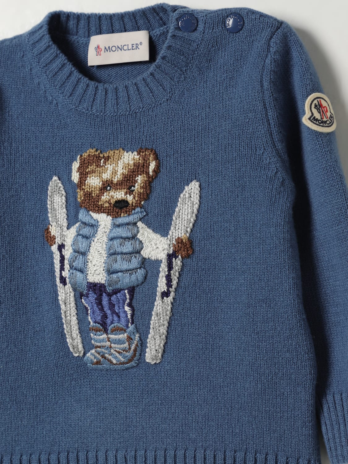 MONCLER PULLOVER: Pullover kinder Moncler, Hellblau - Img 3