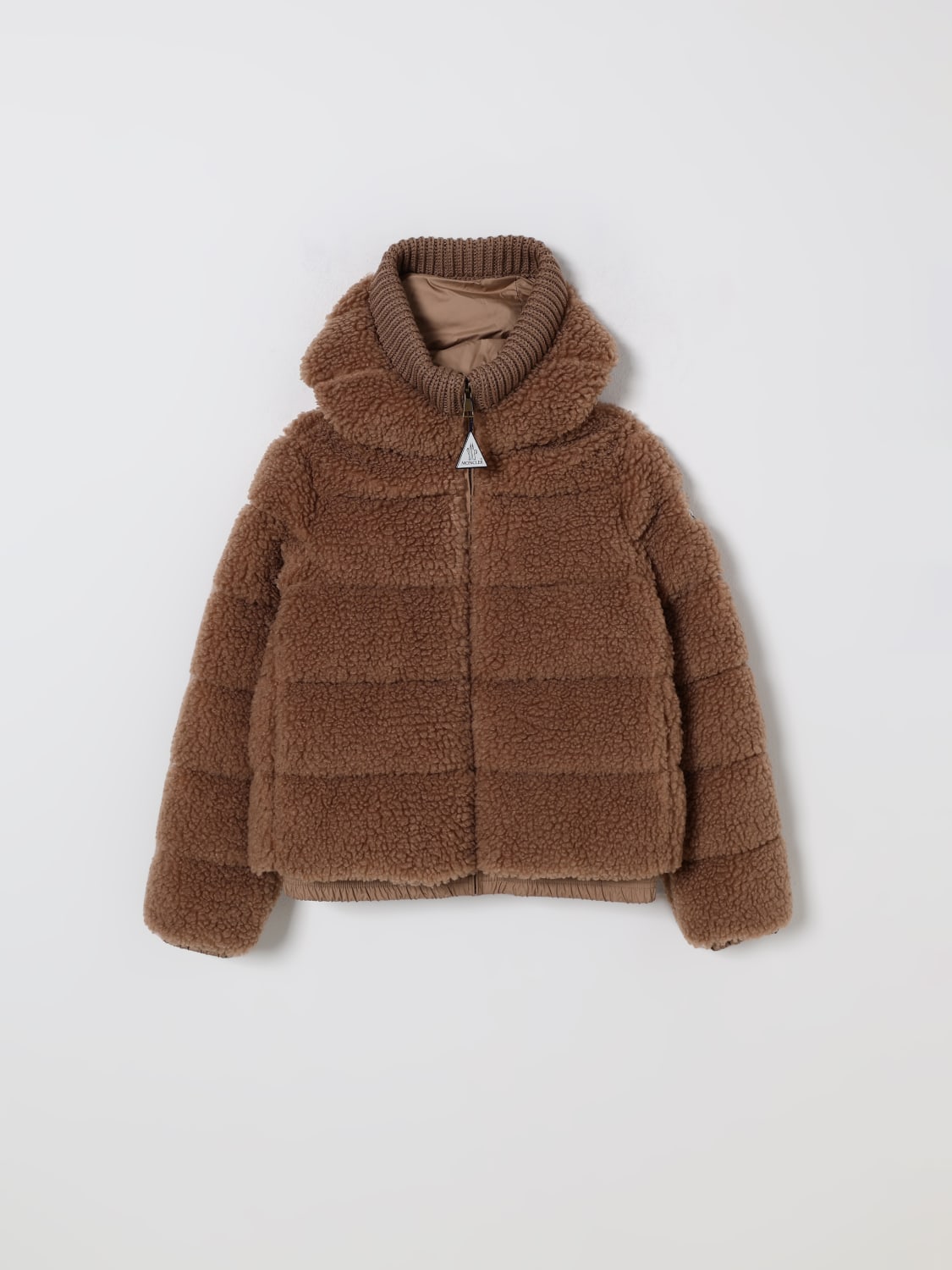 MONCLER JACKET: Jacket kids Moncler, Beige - Img 1
