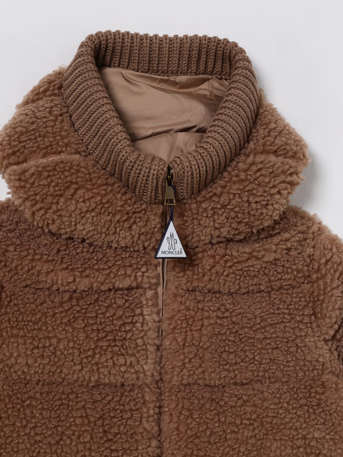 MONCLER JACKET: Jacket kids Moncler, Beige - Img 3