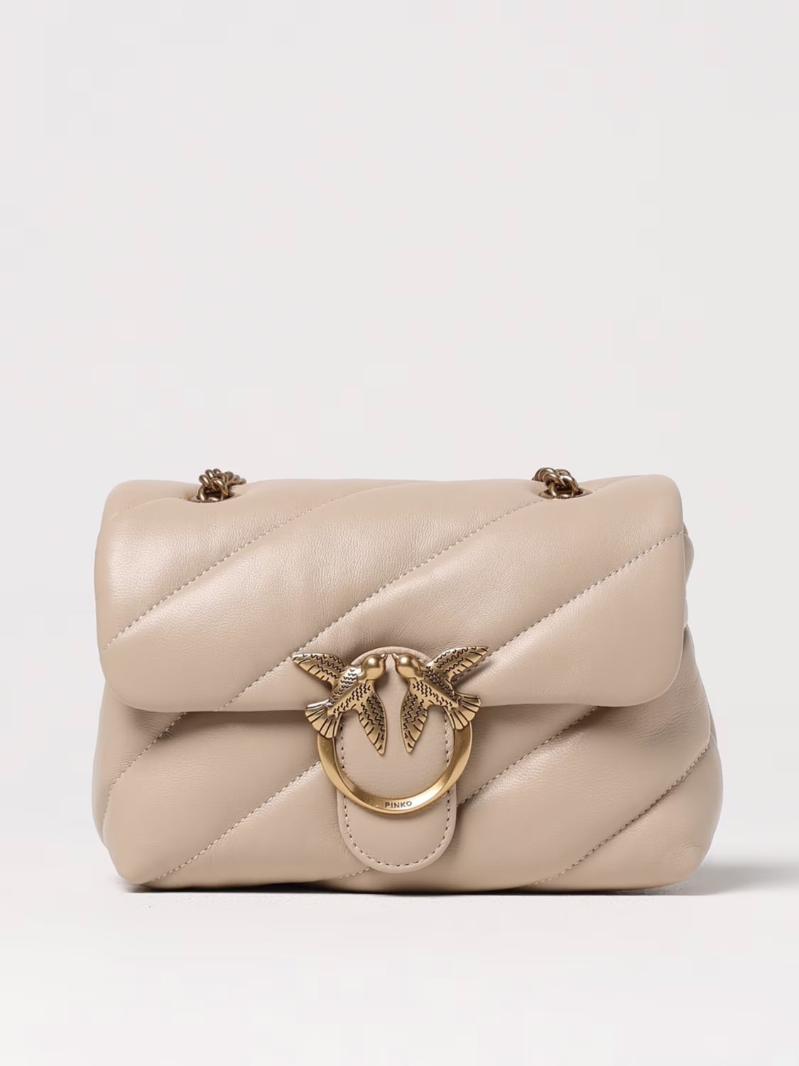 PINKO MINI BAG: Shoulder bag woman Pinko, Beige - Img 1