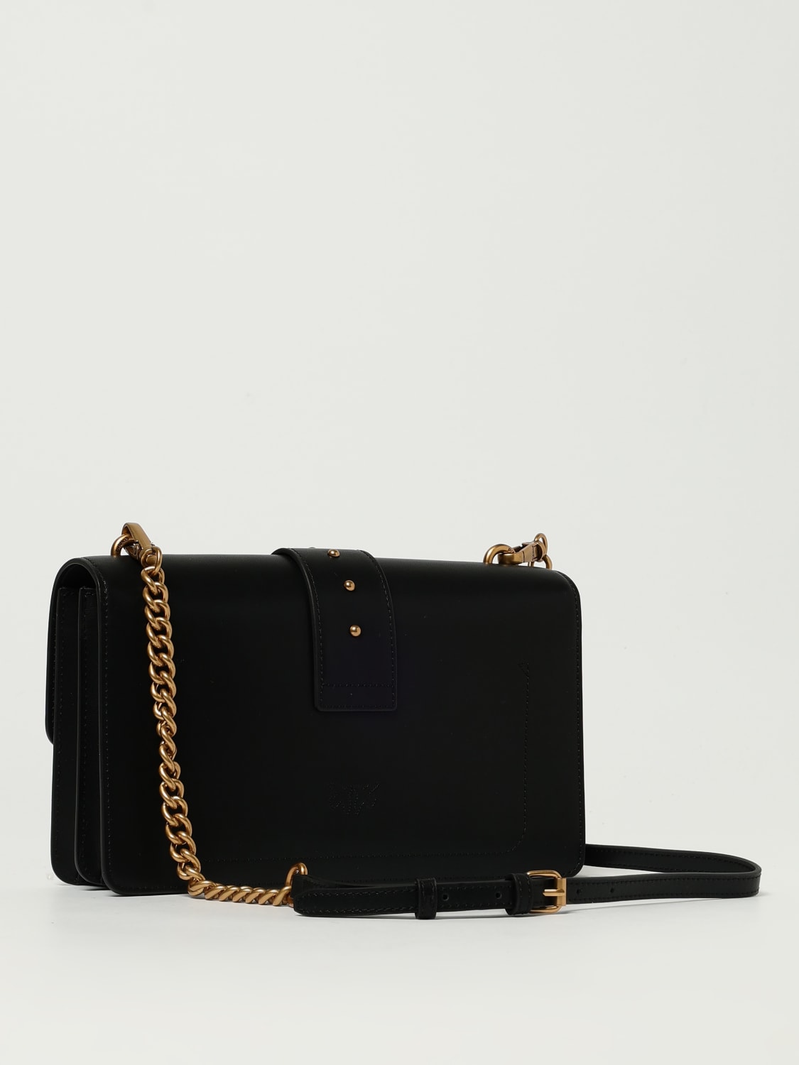 PINKO BORSA A SPALLA: Borsa Love One Classic Pinko in pelle , Nero - Img 2