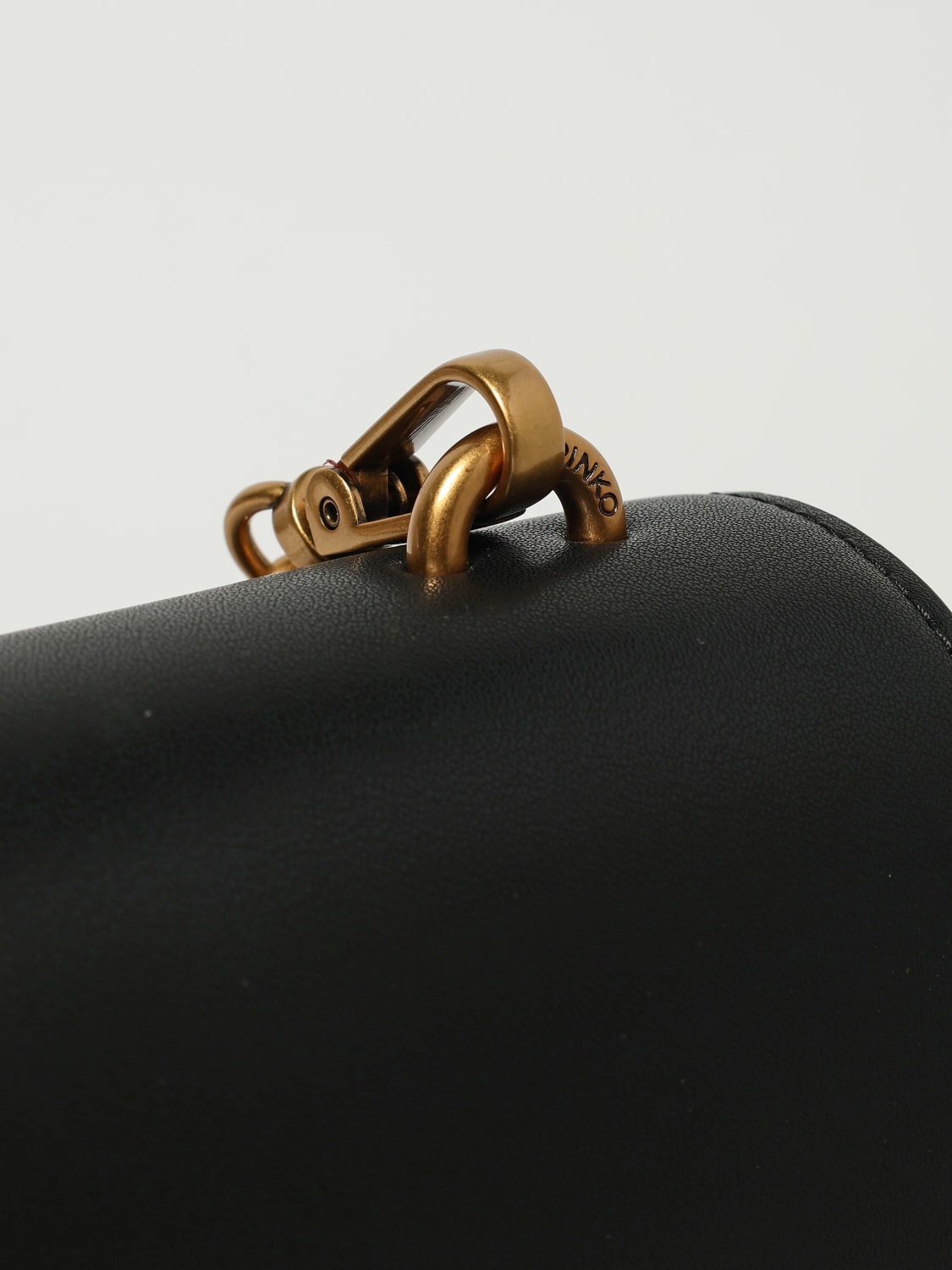 PINKO BORSA A SPALLA: Borsa Love One Classic Pinko in pelle , Nero - Img 3