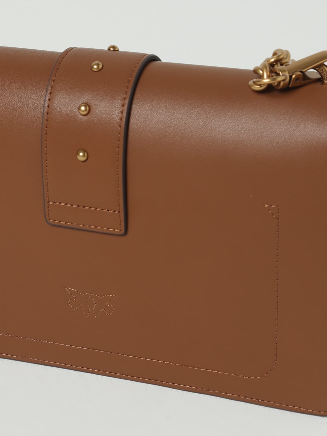 PINKO BORSA A SPALLA: Borsa Love One Classic Pinko in pelle , Moro - Img 3
