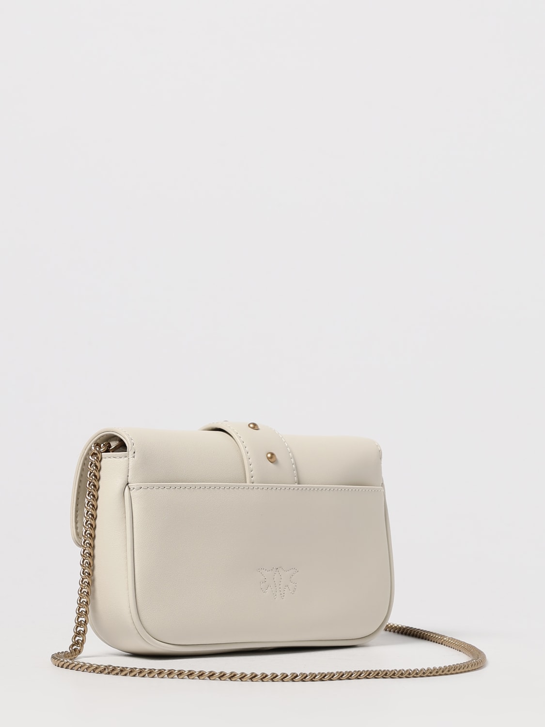 PINKO BORSA MINI: Borsa Love One Mini Pinko in pelle , Bianco - Img 2