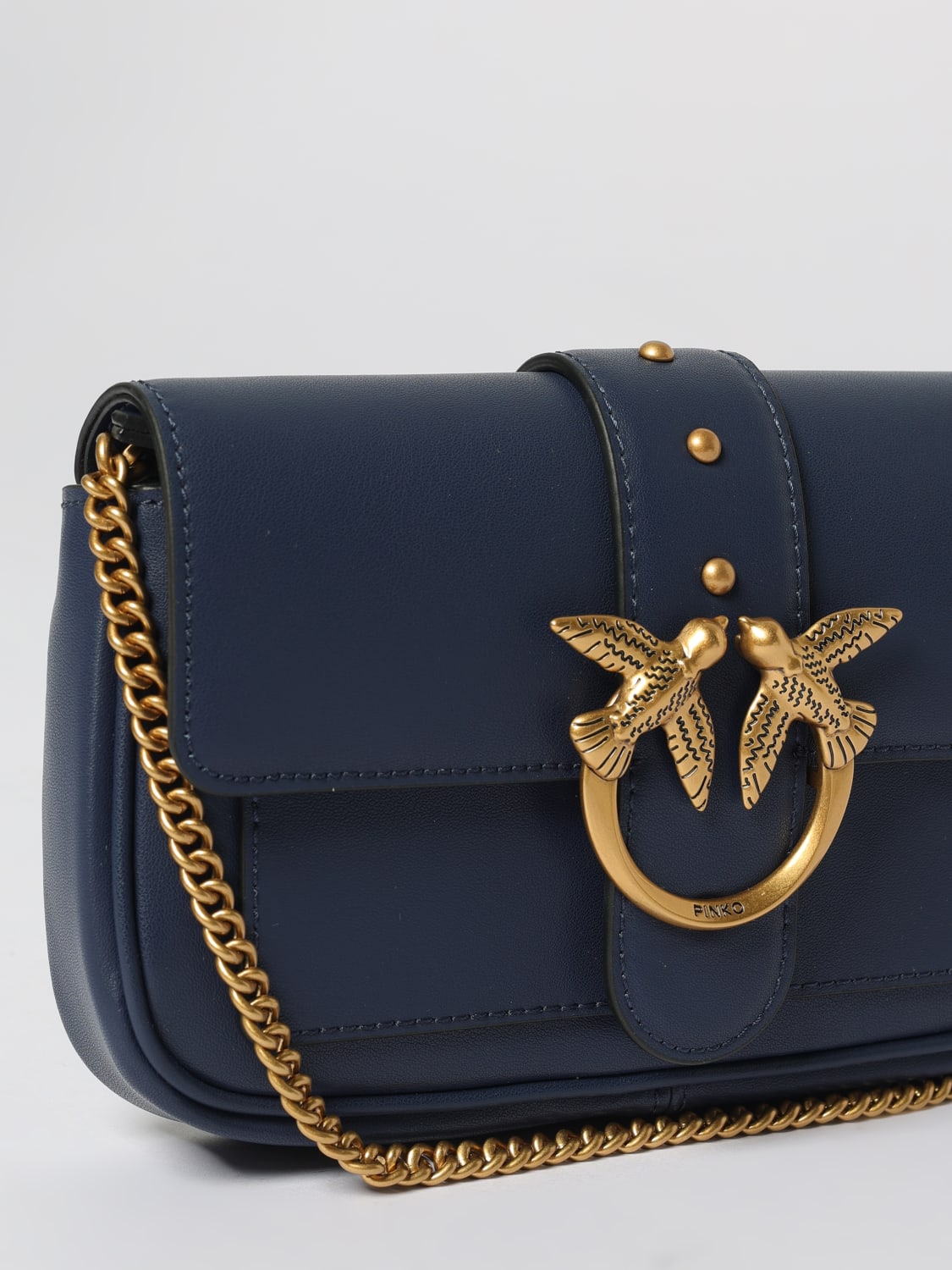 PINKO MINI BAG: Shoulder bag woman Pinko, Blue - Img 3