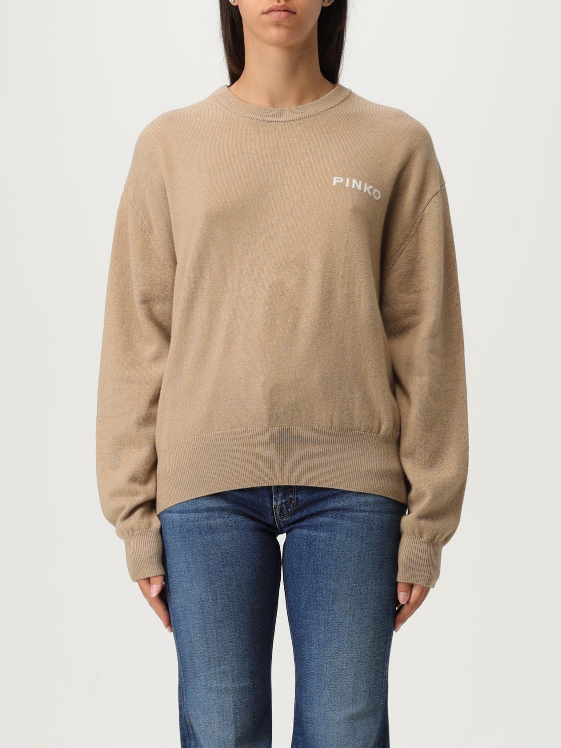 PINKO SWEATER: Sweater woman Pinko, Camel - Img 1