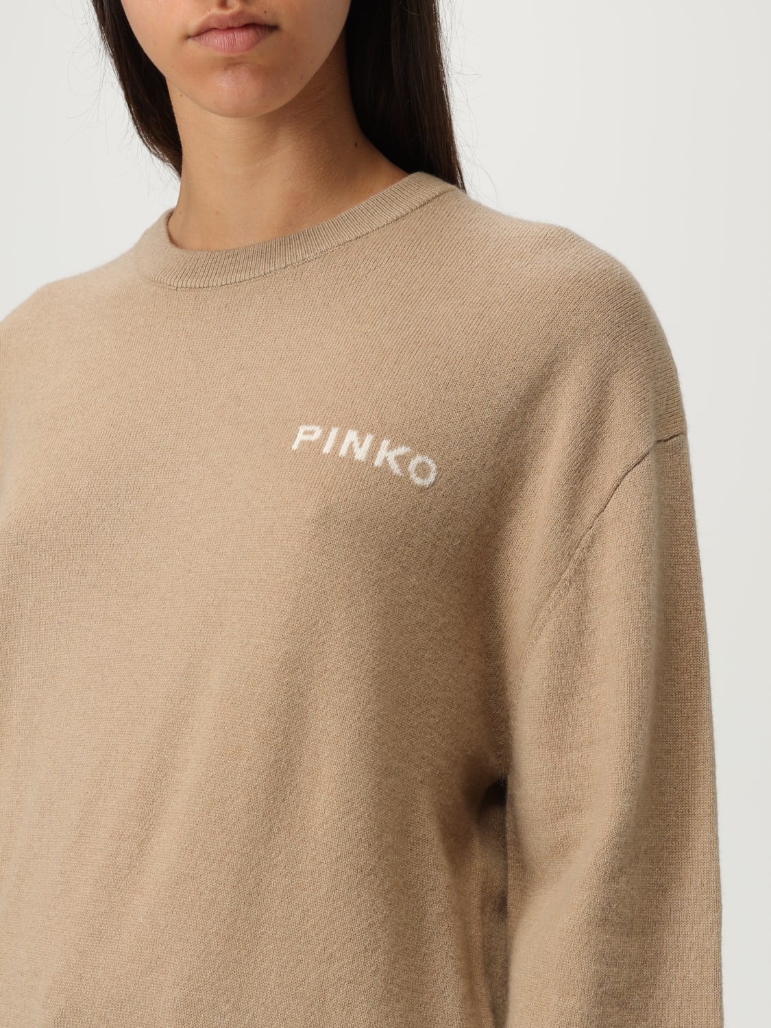 PINKO SWEATER: Sweater woman Pinko, Camel - Img 3