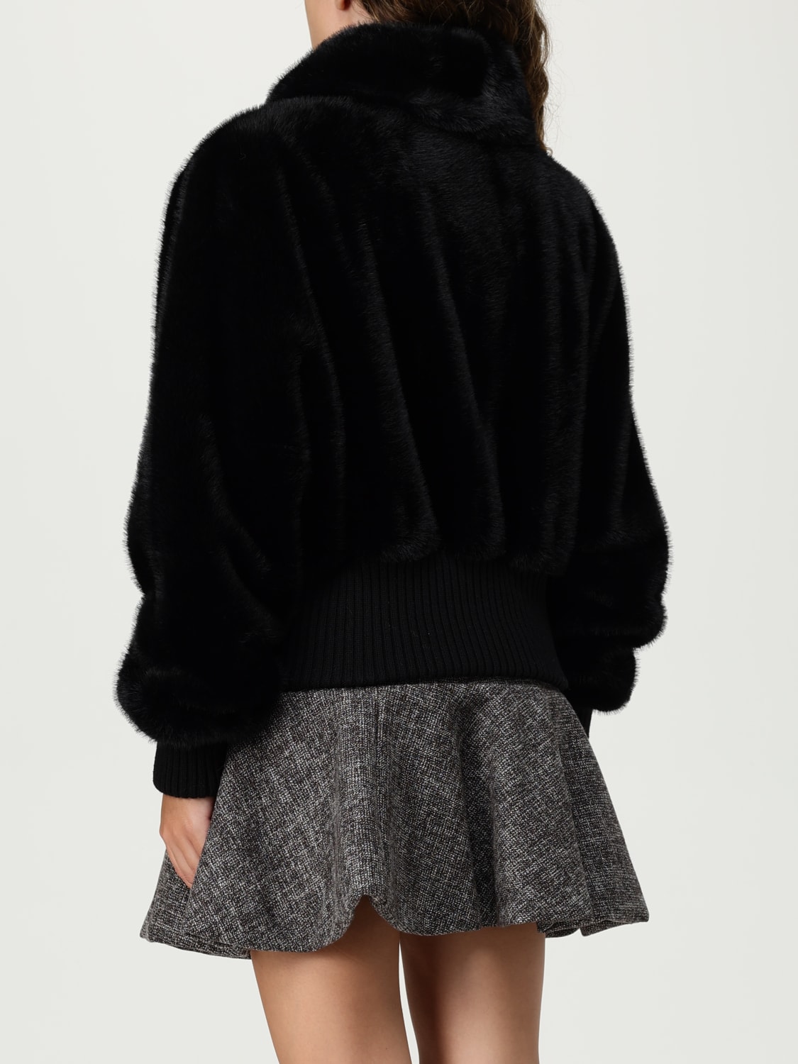 PINKO FUR COAT: Jacket woman Pinko, Black - Img 2