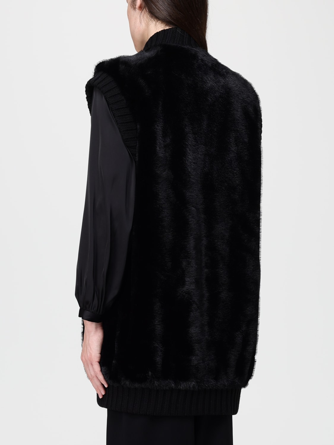 PINKO FUR COAT: Jacket woman Pinko, Black - Img 2