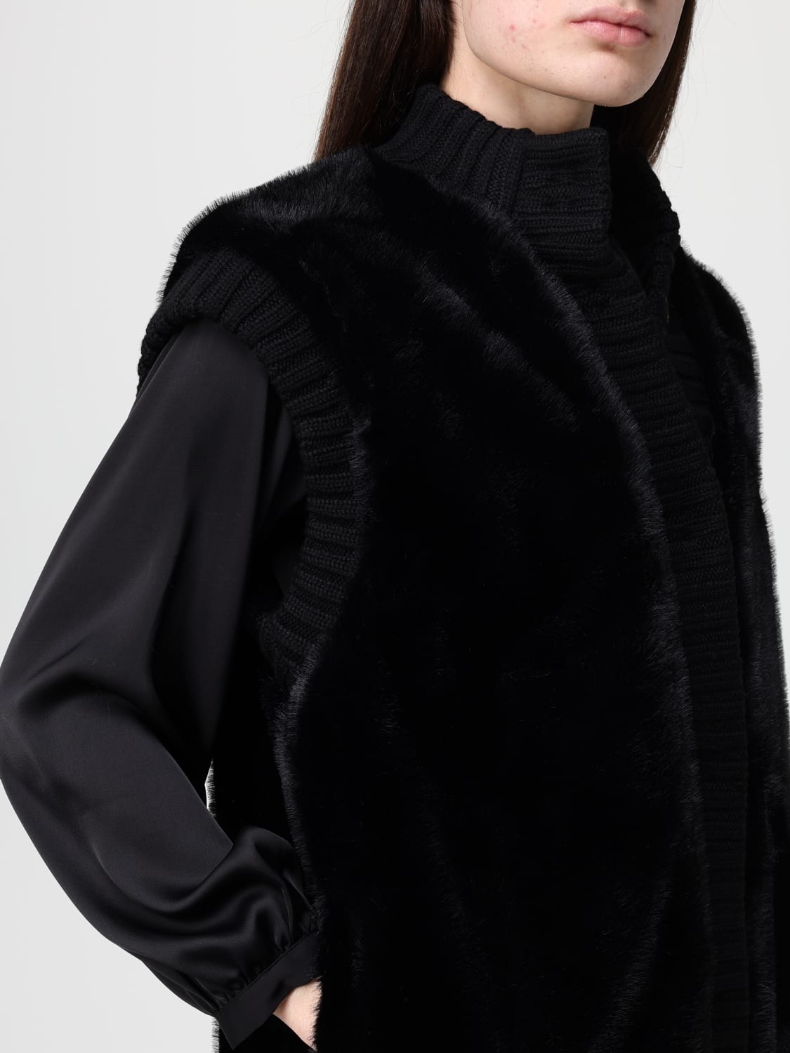 PINKO FUR COAT: Jacket woman Pinko, Black - Img 4