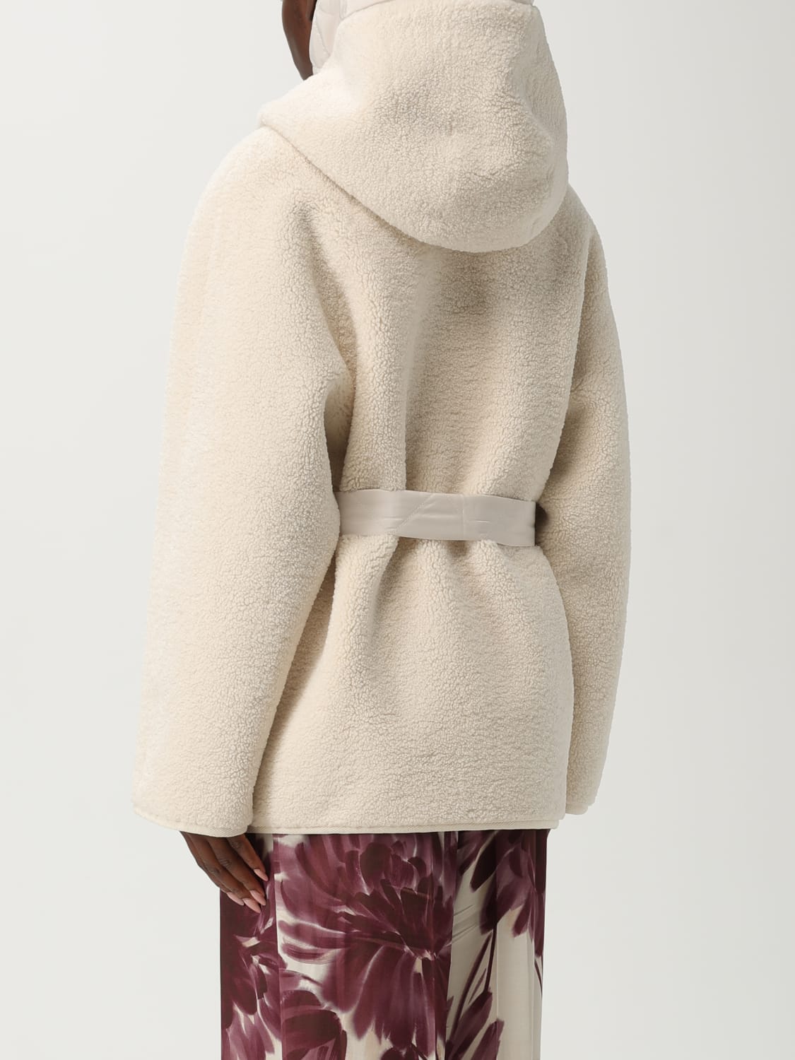 PINKO GIACCA: Cabana Pinko in shearling , Bianco - Img 2