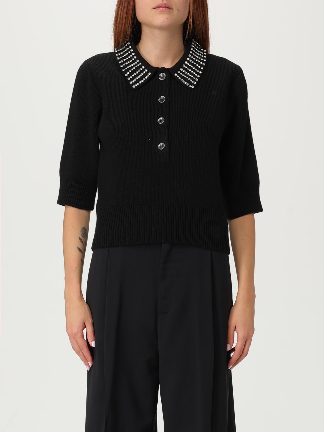 PINKO POLO: Jersey mujer Pinko, Negro - Img 1