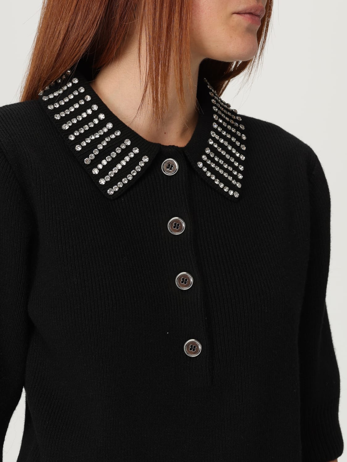 PINKO POLO: Jersey mujer Pinko, Negro - Img 3