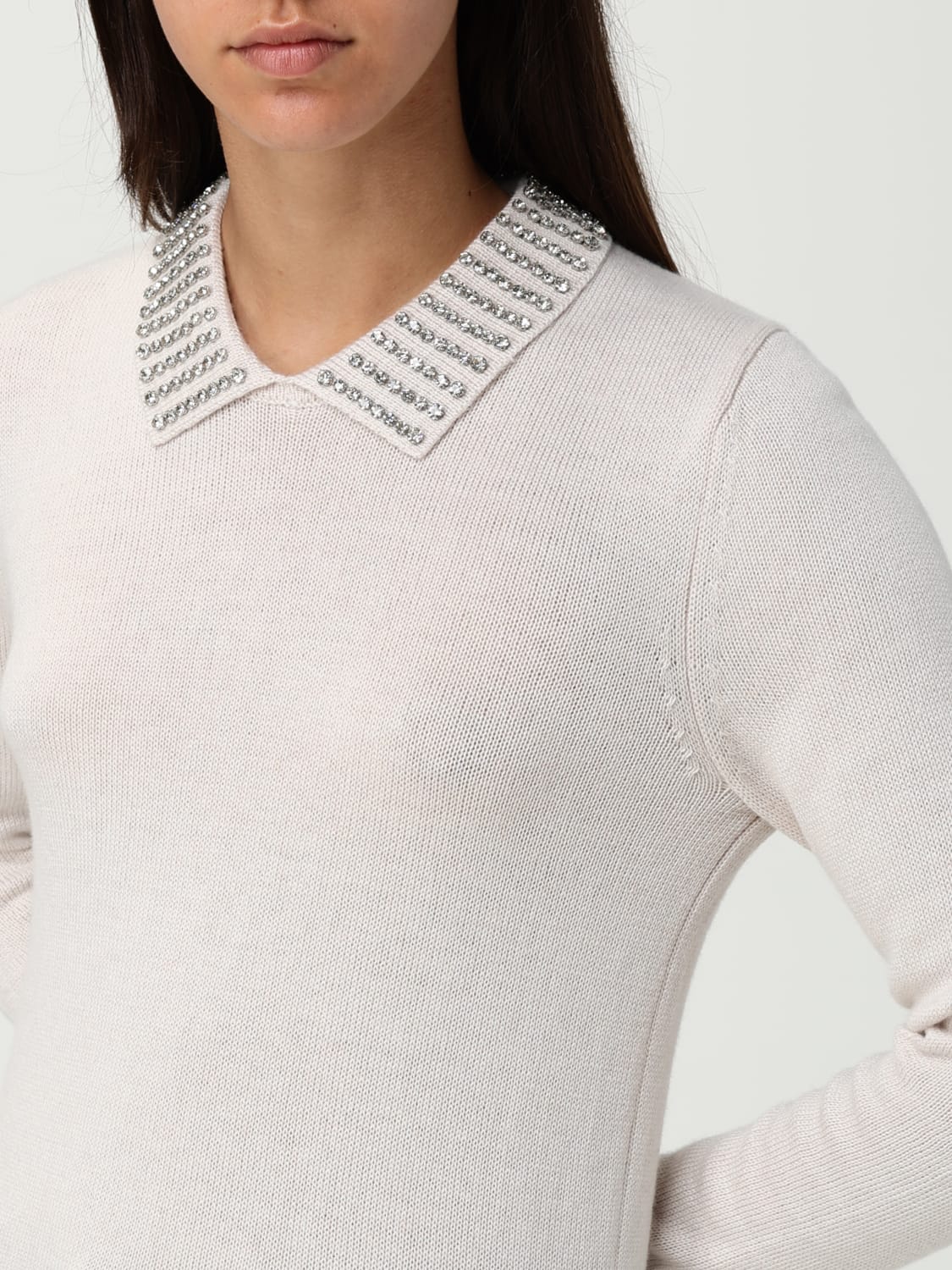 PINKO 폴로 셔츠: 스웨터 여성 Pinko, 그레이 - Img 3