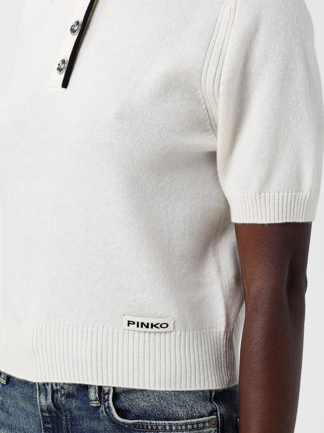 PINKO POLO: Jersey mujer Pinko, Blanco - Img 3