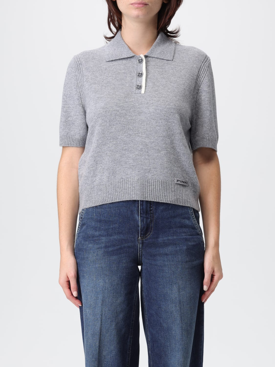 PINKO POLO: Jersey mujer Pinko, Gris - Img 1