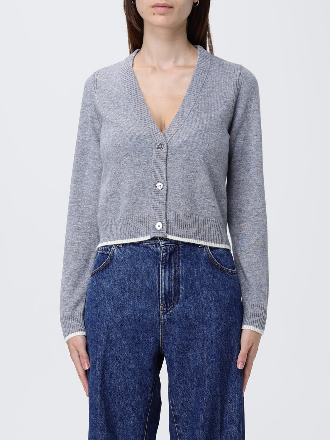 PINKO JERSEY: Jersey mujer Pinko, Gris - Img 1