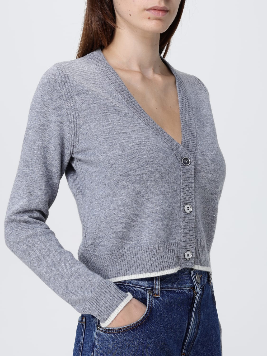 PINKO JERSEY: Jersey mujer Pinko, Gris - Img 3