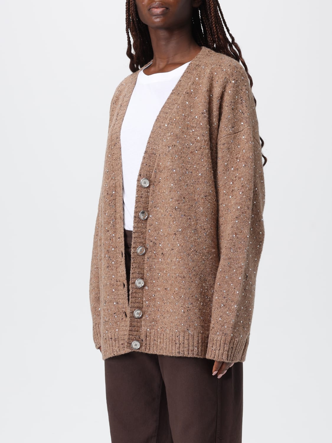 PINKO JERSEY: Jersey mujer Pinko, Camello - Img 3