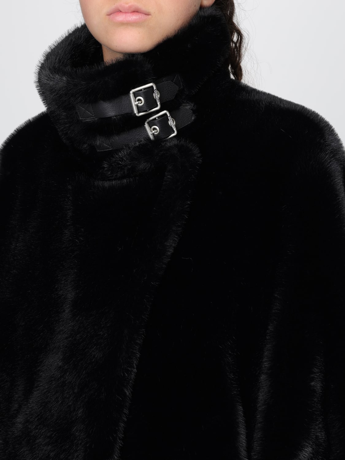 PINKO ABRIGO DE PIEL: Abrigo mujer Pinko, Negro - Img 4