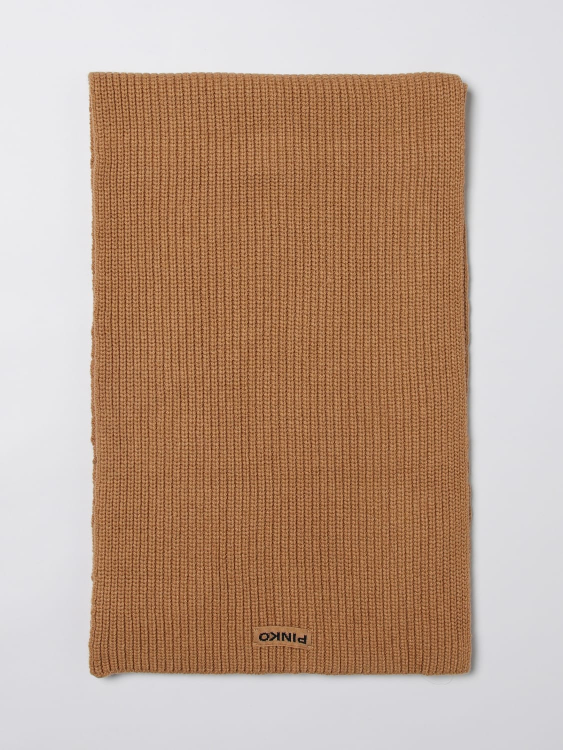 PINKO SCIARPA: Sciarpa Pinko in misto lana a coste, Beige - Img 1