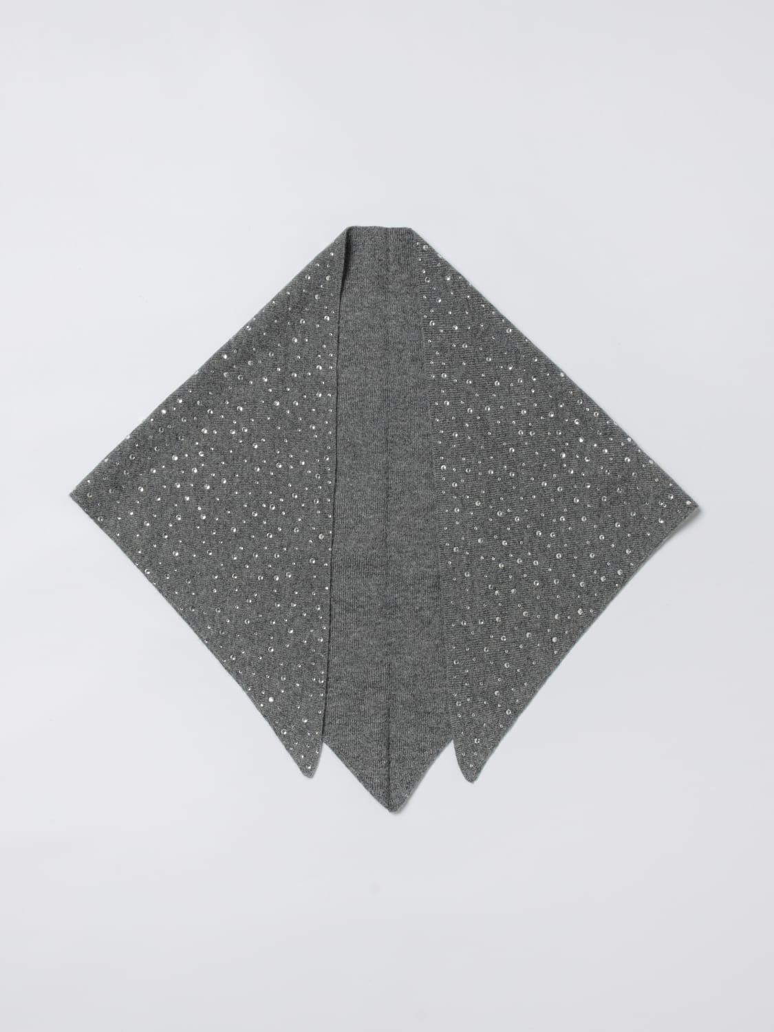 PINKO SCIARPA: Sciarpa Svizzera Pinko in lana vergine rasata con strass , Perla - Img 2