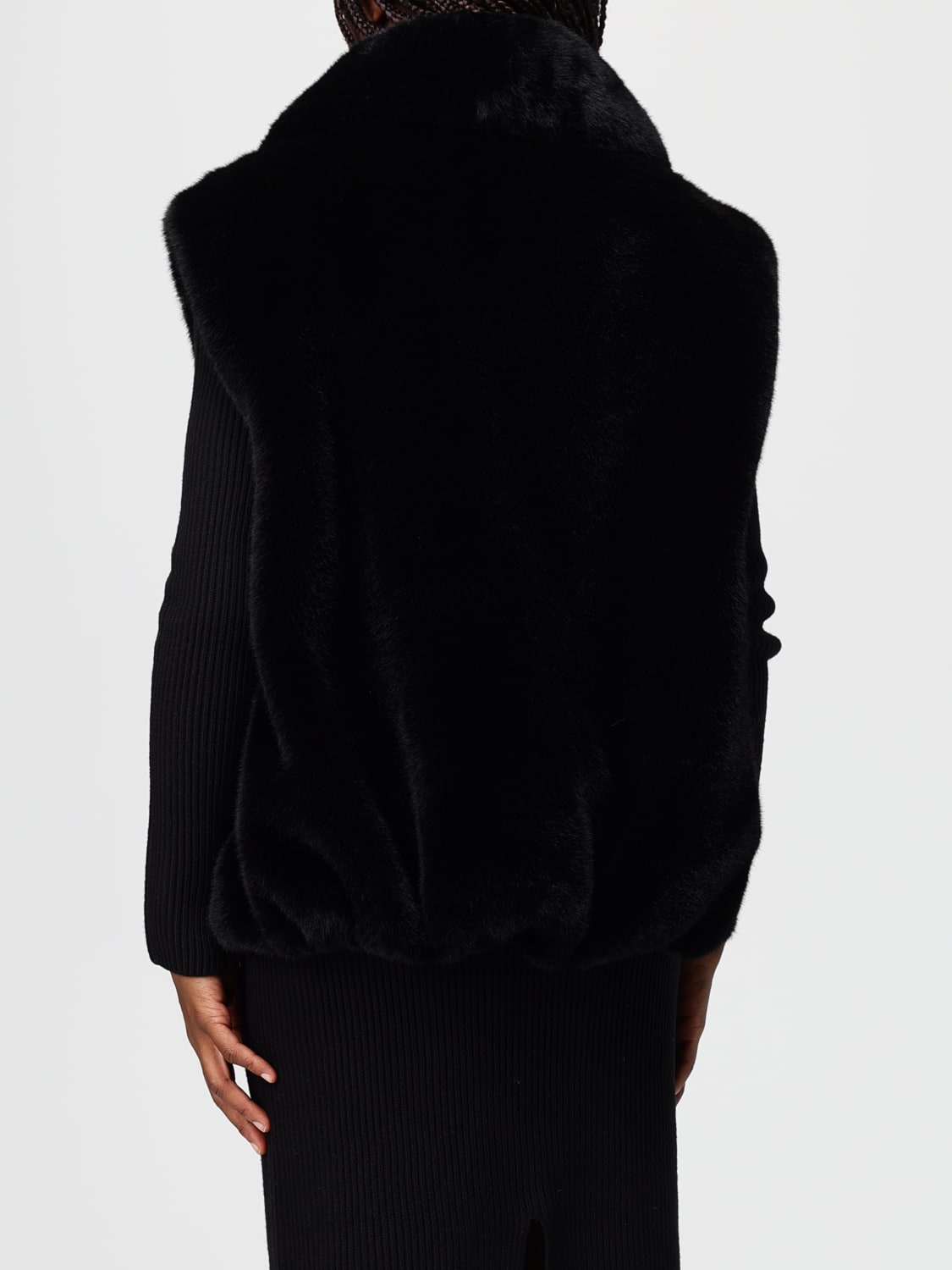 PINKO PELZMANTEL: Jacke damen Pinko, Schwarz - Img 2