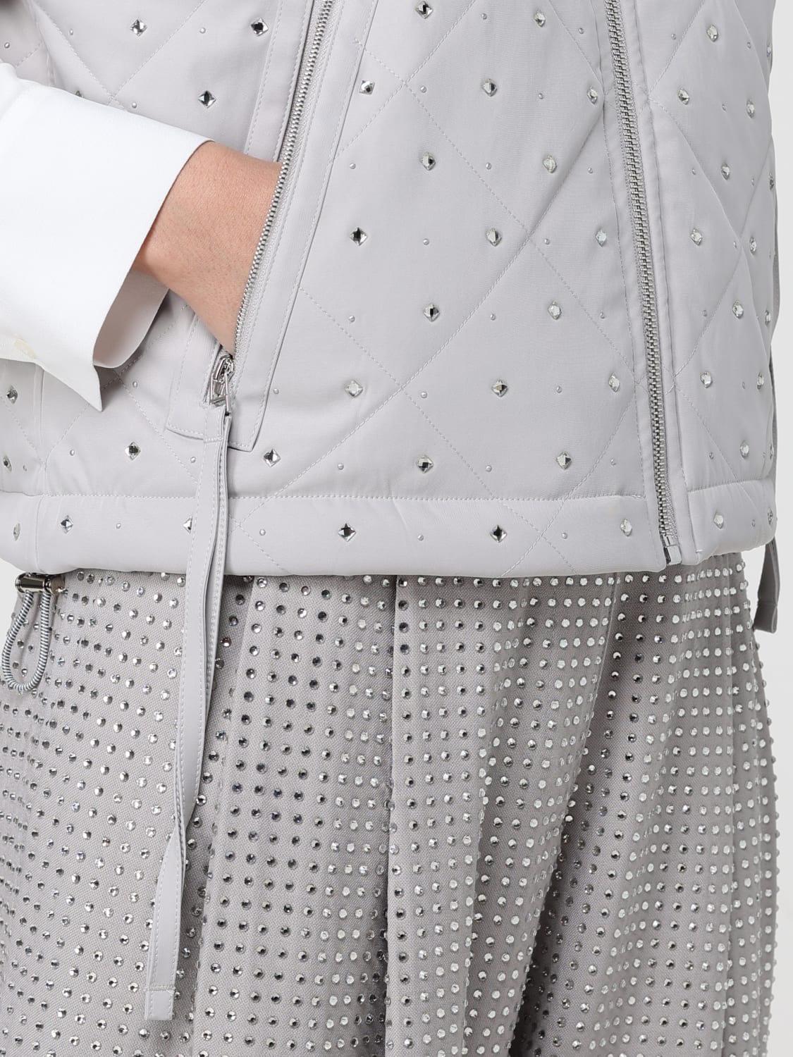 PINKO CHALECO: Chaqueta mujer Pinko, Gris - Img 4