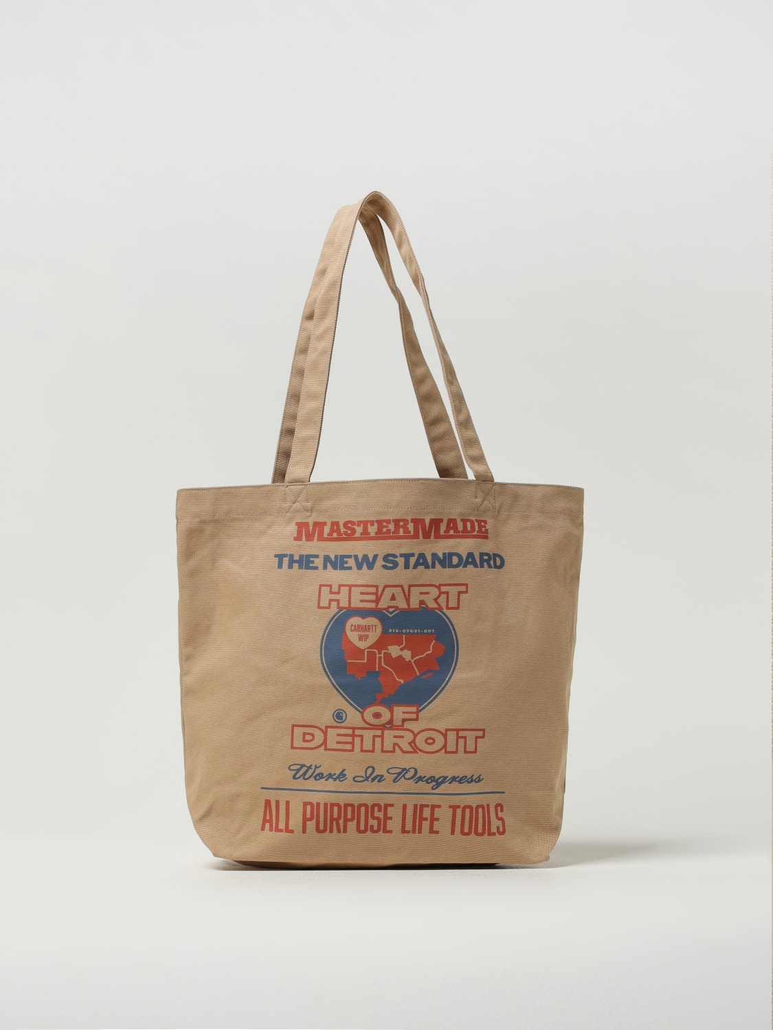 CARHARTT WIP BORSA: Borsa Tote in canvas 'dearborn' uncoated' Carhartt Wip, Beige - Img 1