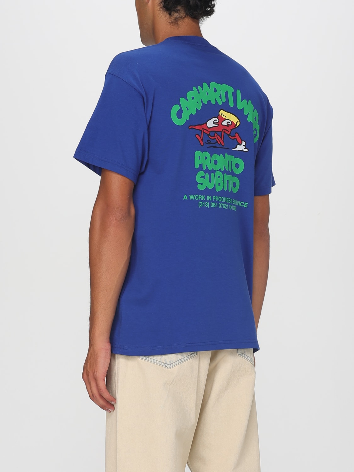 CARHARTT WIP T-SHIRT: T-shirt men Carhartt Wip, Blue - Img 2