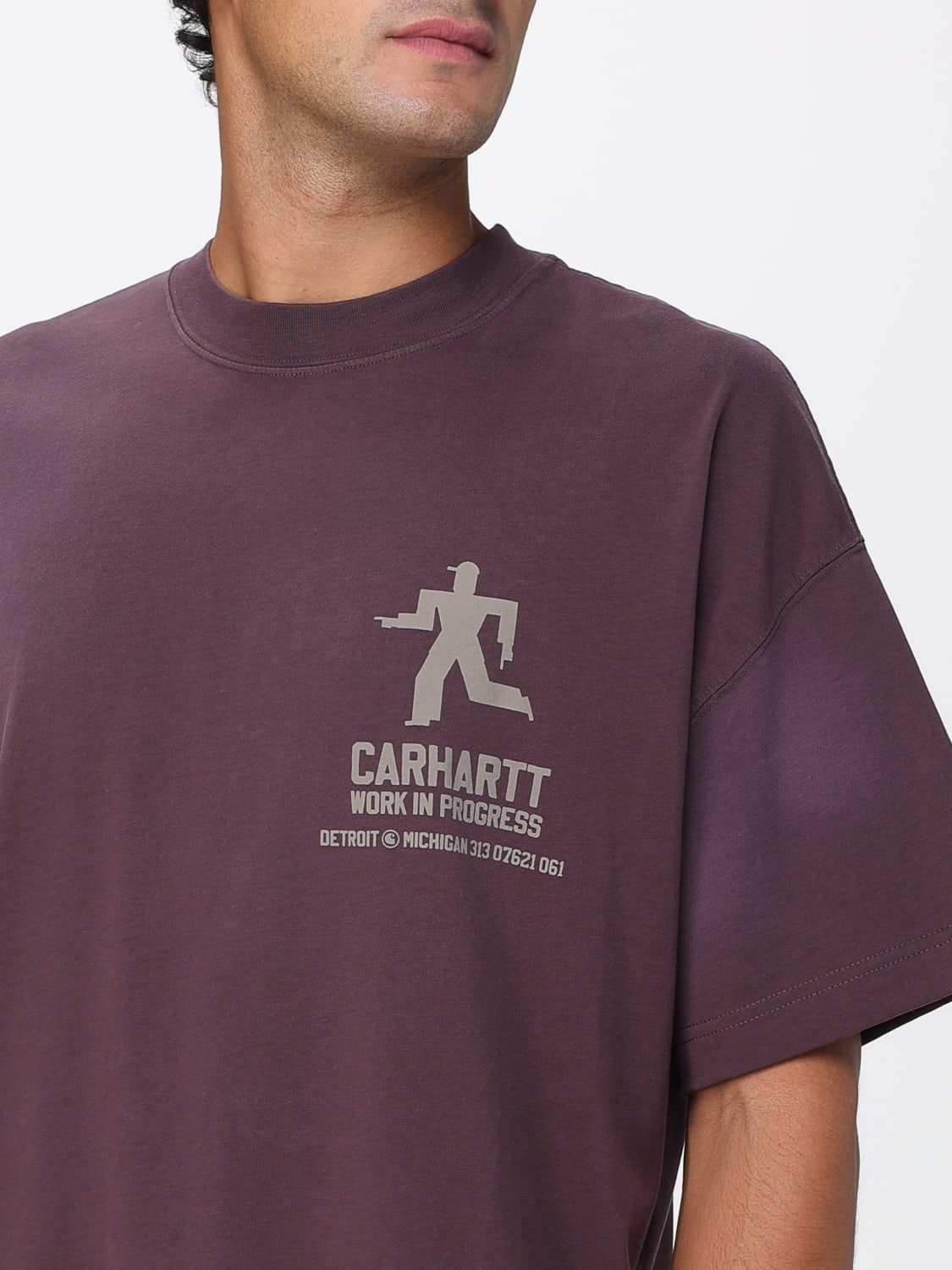 CARHARTT WIP T-SHIRT: T-shirt men Carhartt Wip, Brown - Img 3