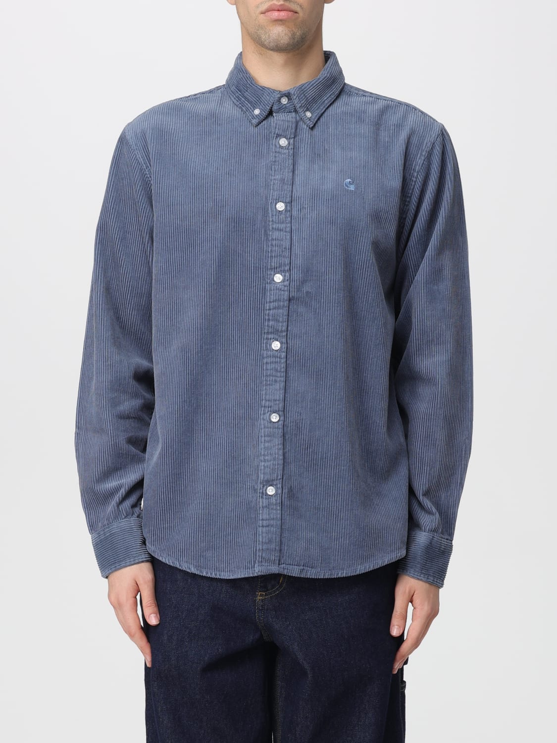 CARHARTT WIP SHIRT: Shirt men Carhartt Wip, Gnawed Blue - Img 1