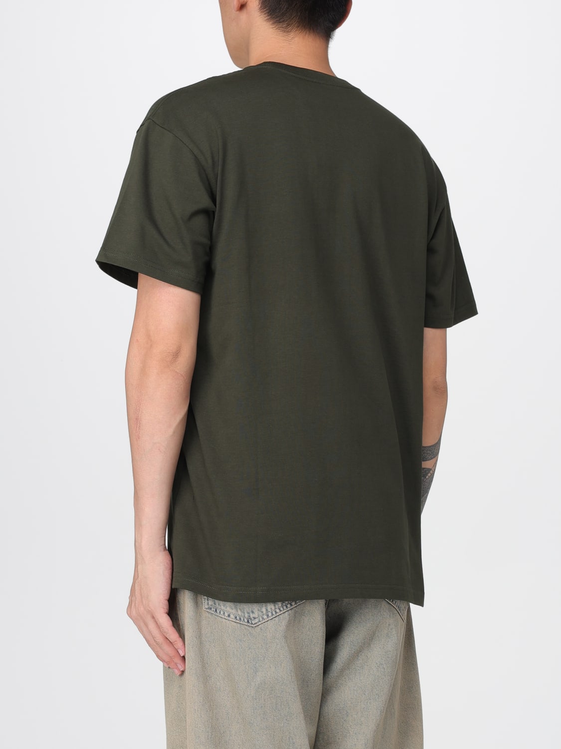 CARHARTT WIP T-SHIRT: T-shirt Carhartt Wip in cotoe , Oliva - Img 2