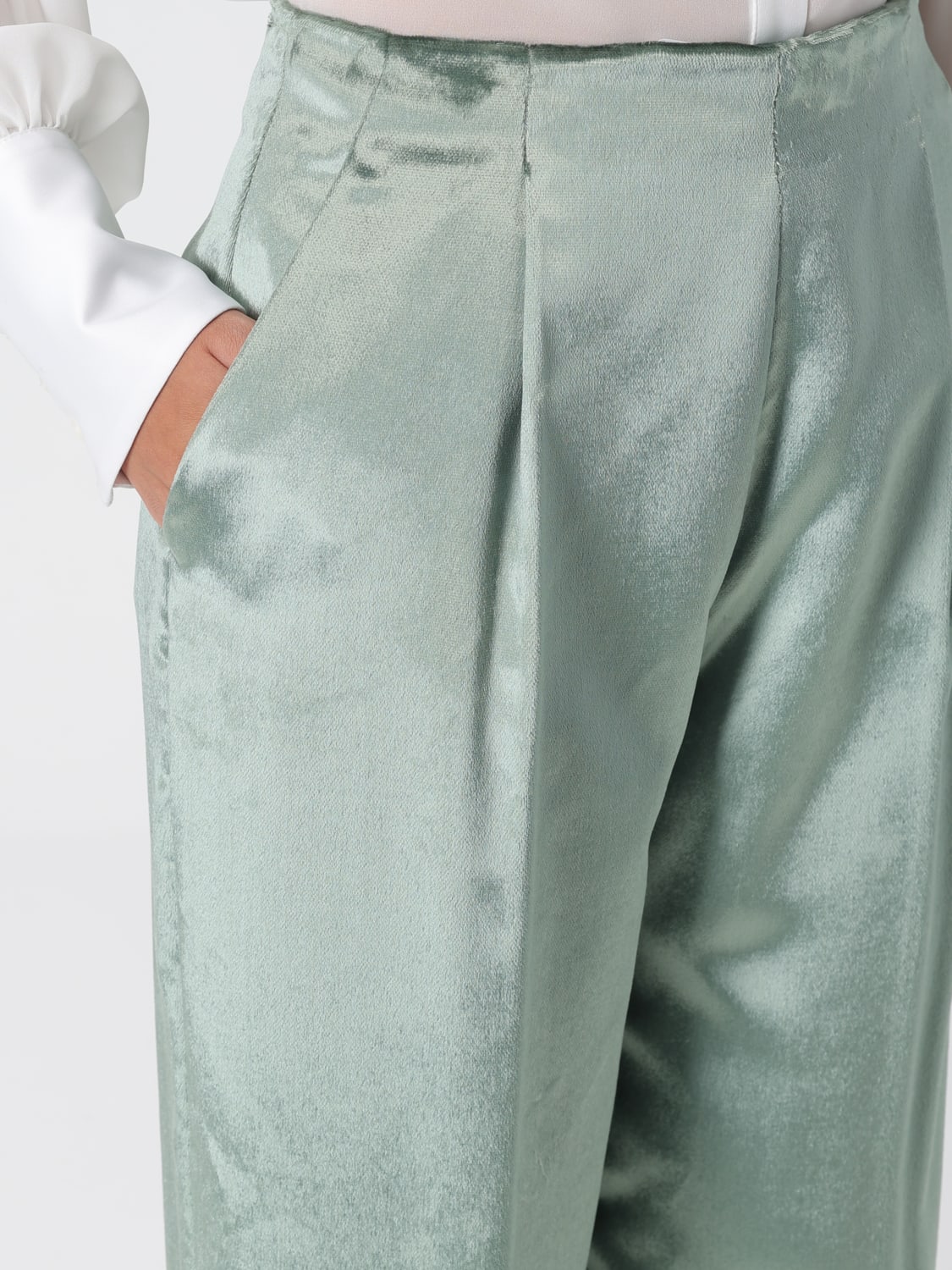 ALBERTA FERRETTI PANTALONES: Pantalón mujer Alberta Ferretti, Verde - Img 5