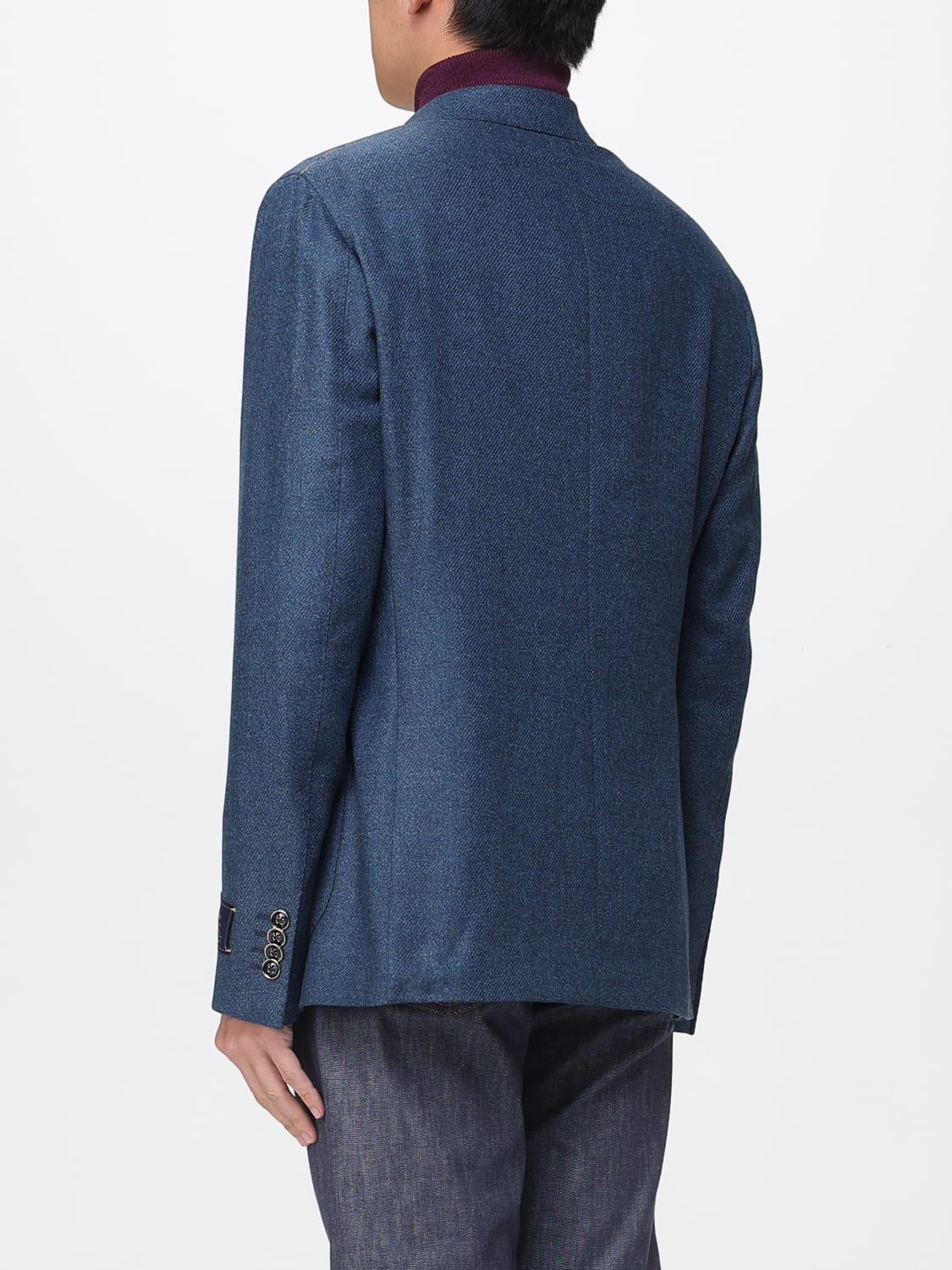 ETRO 外套: 西服外套 男士 Etro, 蓝色 - Img 3