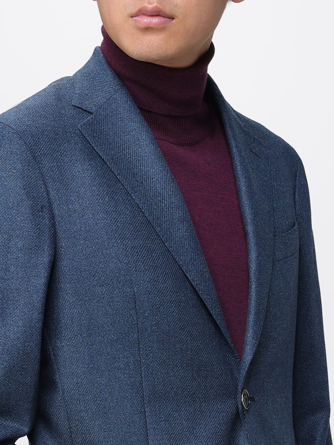 ETRO 外套: 西服外套 男士 Etro, 蓝色 - Img 5