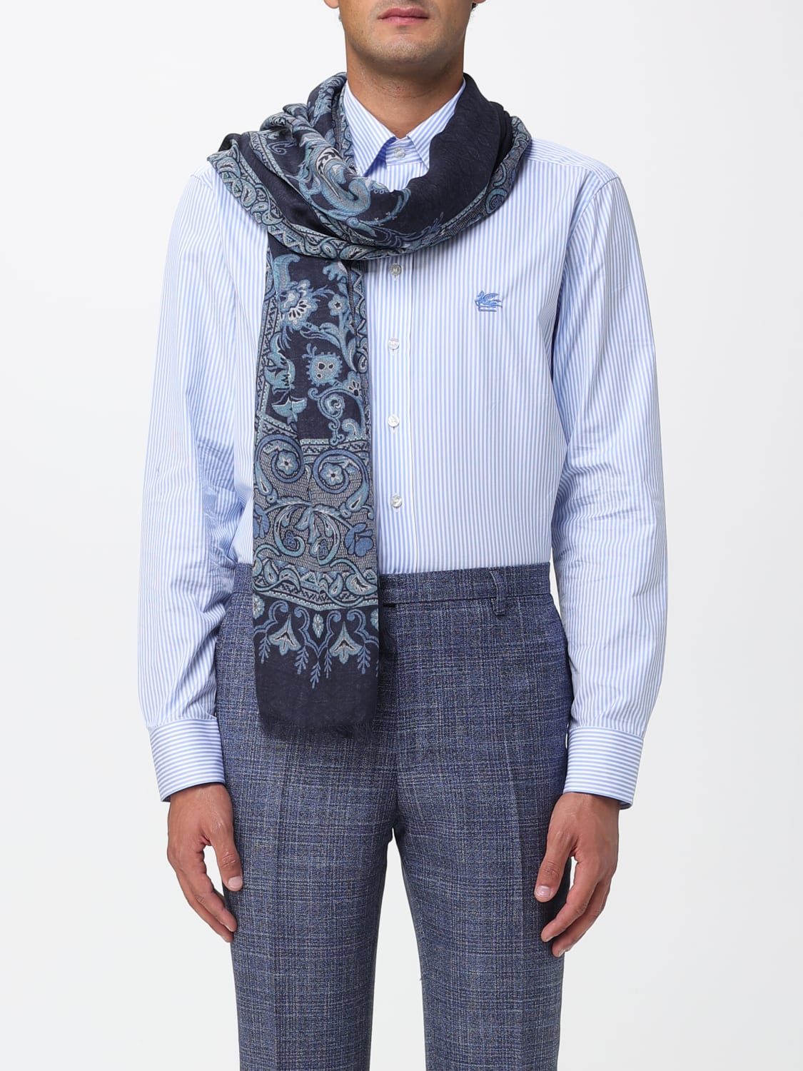 ETRO SCARF: Scarf men Etro, Blue - Img 2