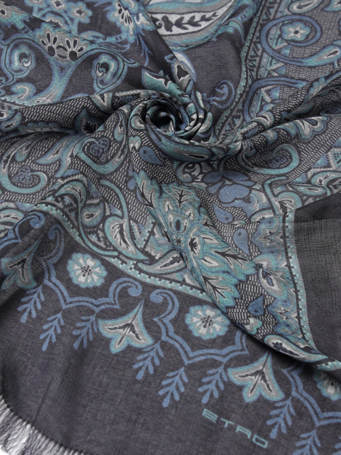 ETRO SCARF: Scarf men Etro, Blue - Img 3