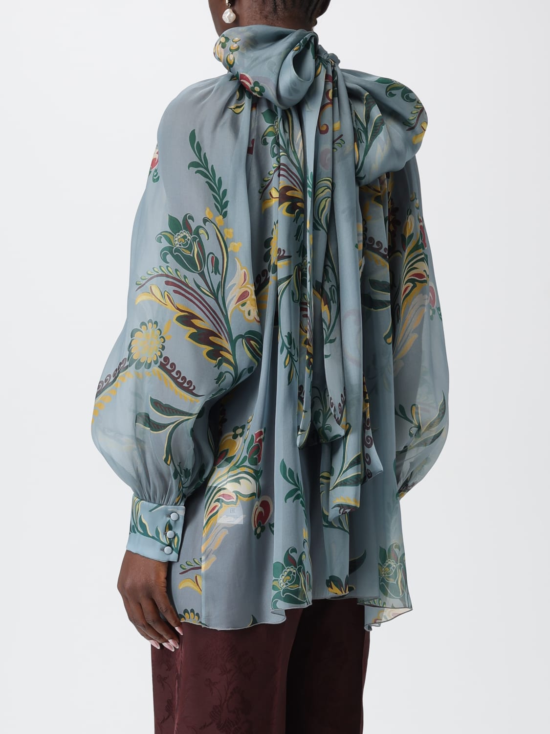 ETRO TOP: Camisa mujer Etro, Azul Claro - Img 3