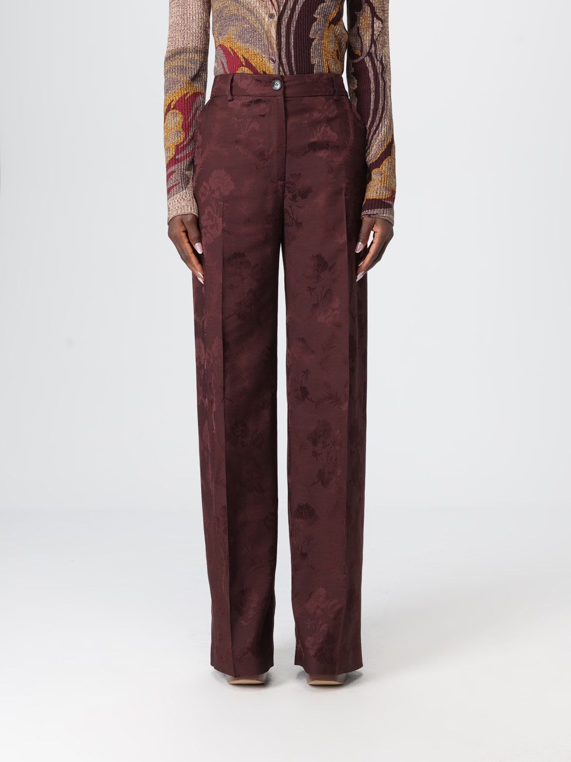 ETRO PANTS: Pants woman Etro, Burgundy - Img 1