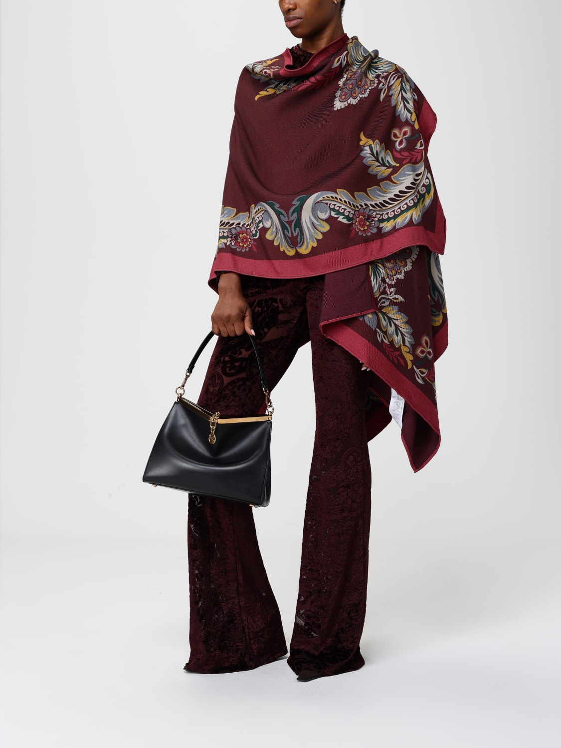 ETRO ABRIGO: Capa mujer Etro, Granate - Img 2