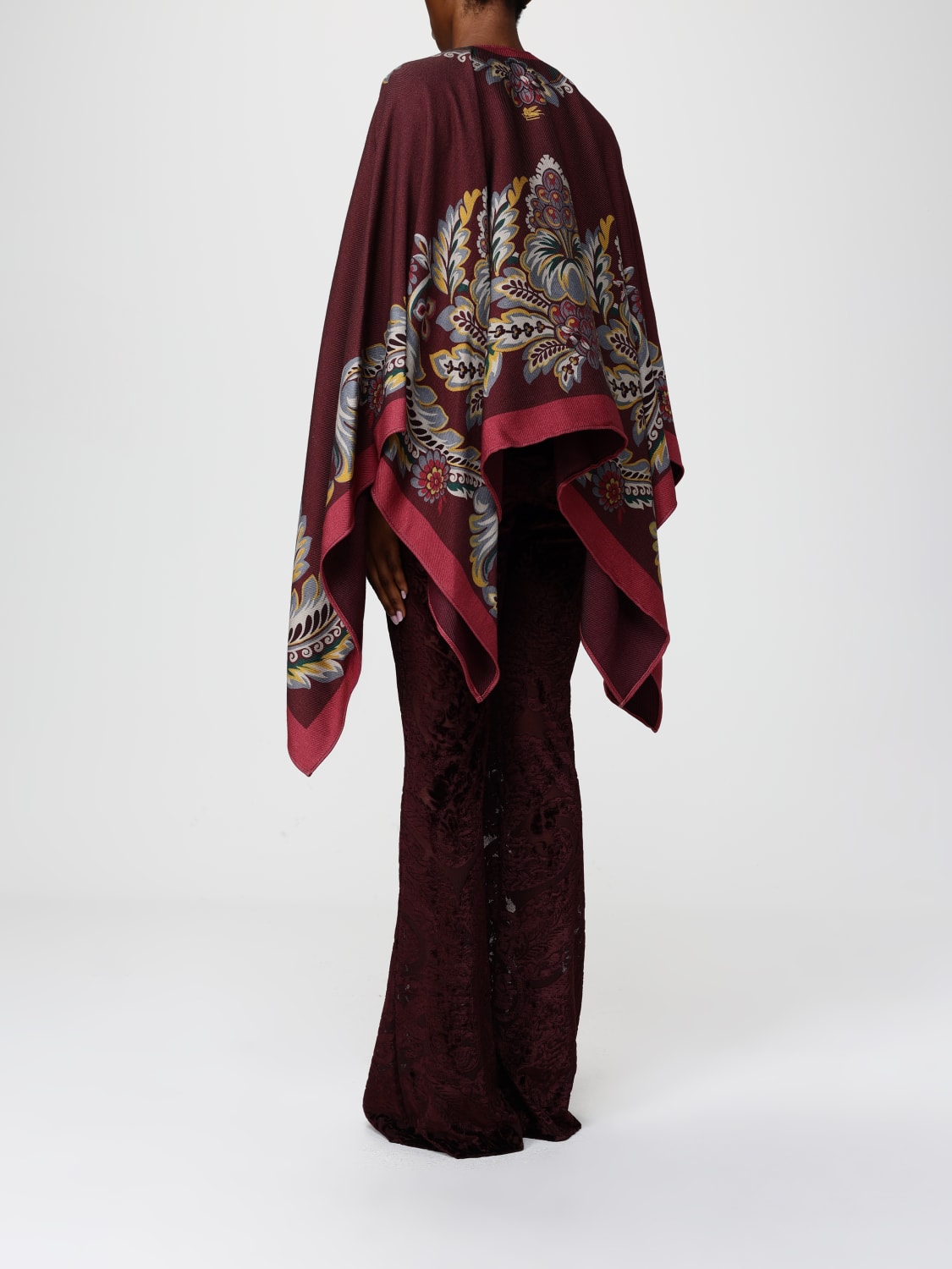 ETRO ABRIGO: Capa mujer Etro, Granate - Img 3