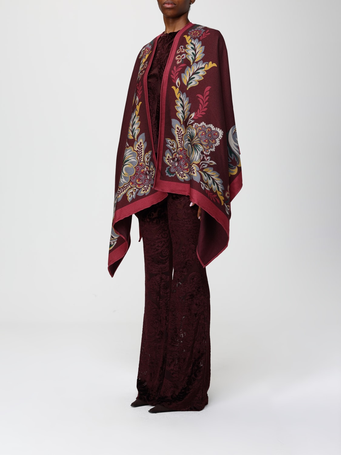 ETRO ABRIGO: Capa mujer Etro, Granate - Img 4