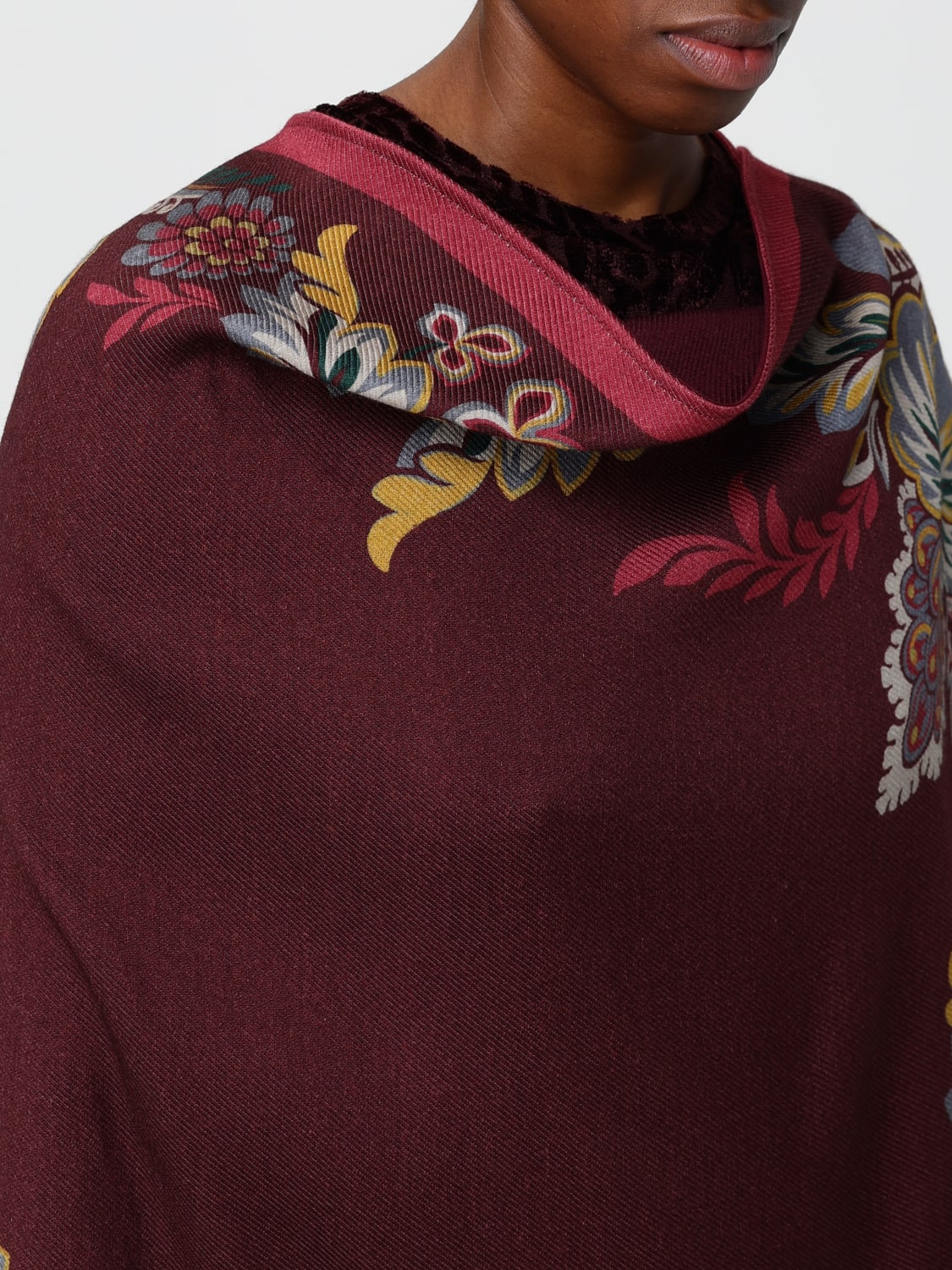 ETRO ABRIGO: Capa mujer Etro, Granate - Img 5