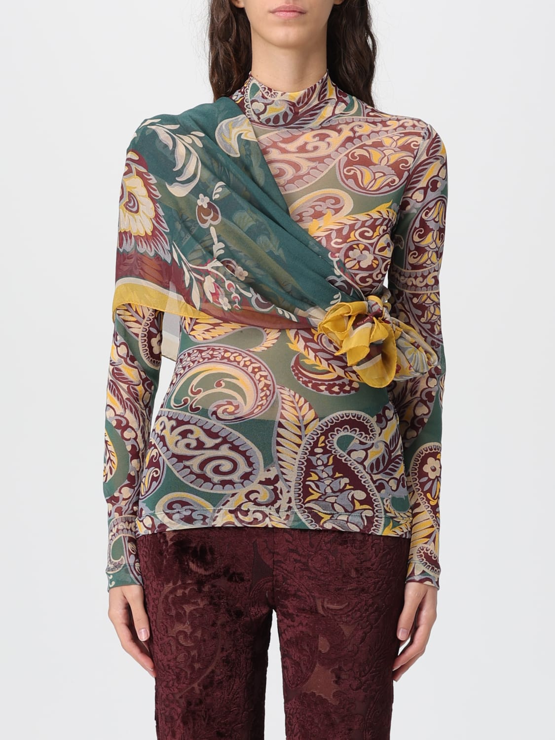ETRO BUFANDA: Bufanda mujer Etro, Verde - Img 2