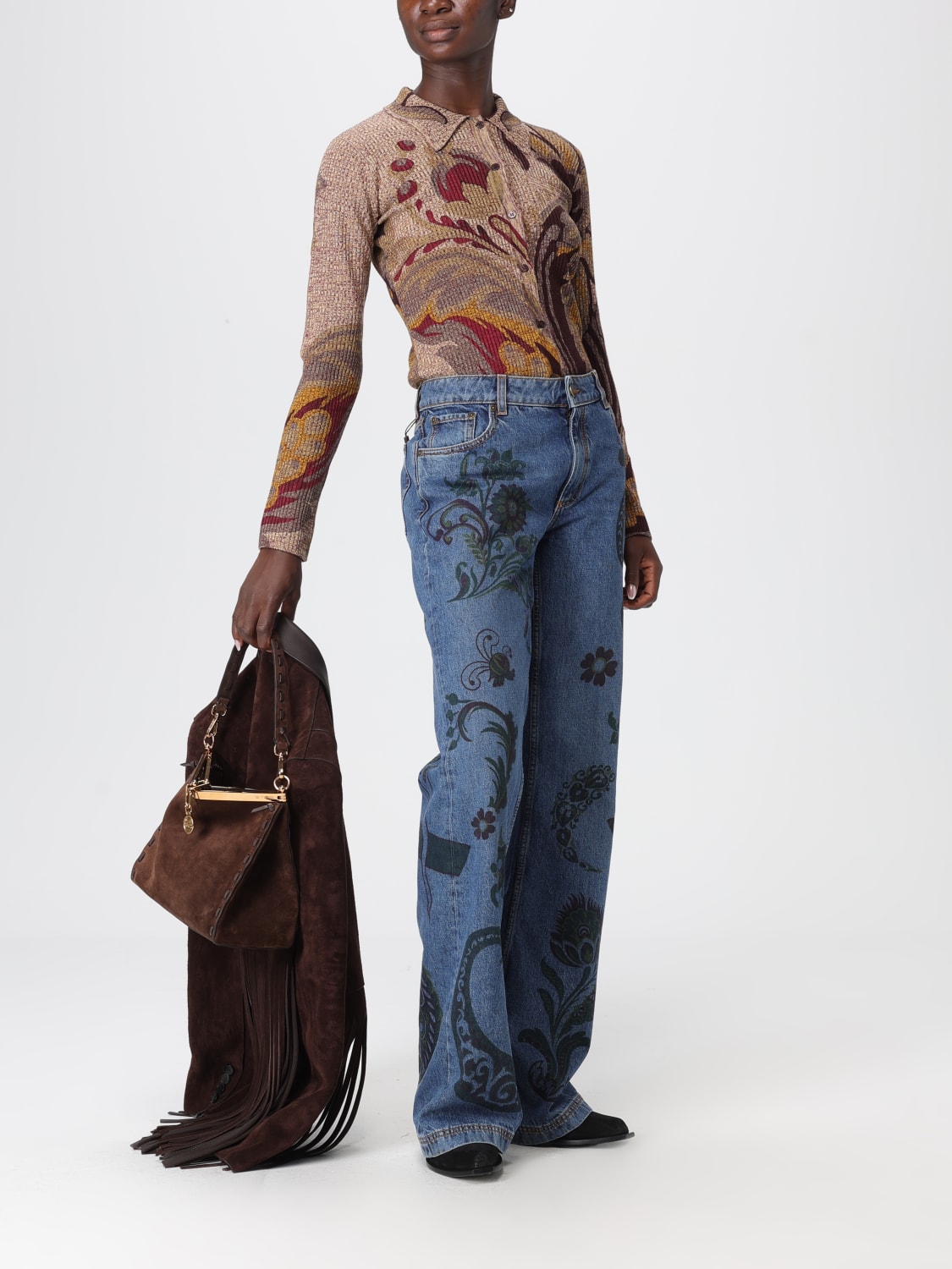 ETRO POLO: Strickjacke damen Etro, Braun - Img 2